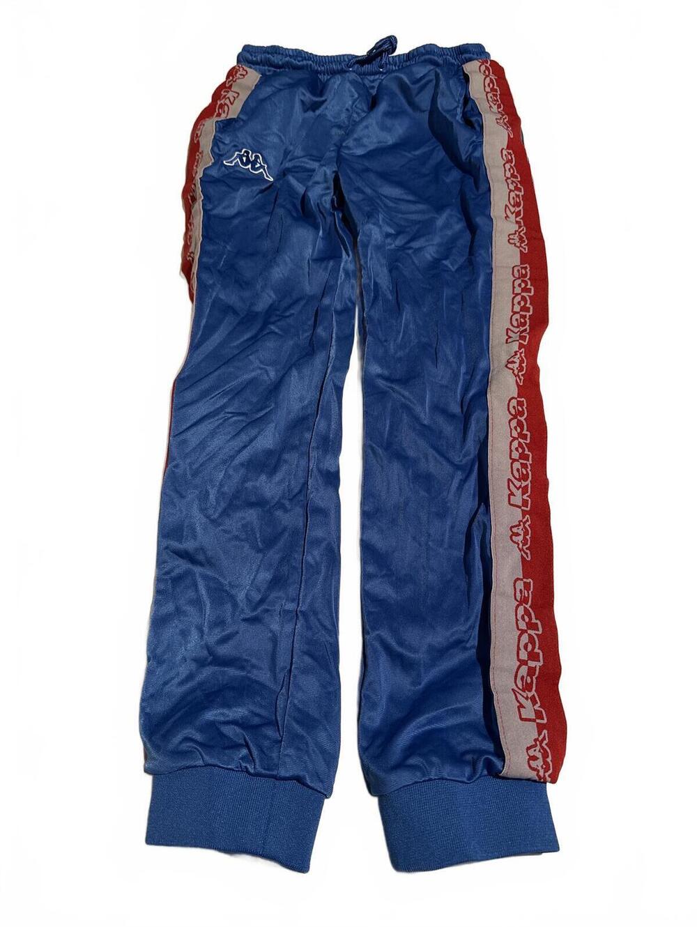 Kappa Kids Track Pants Blue Red Stripe Logo - 12 Years